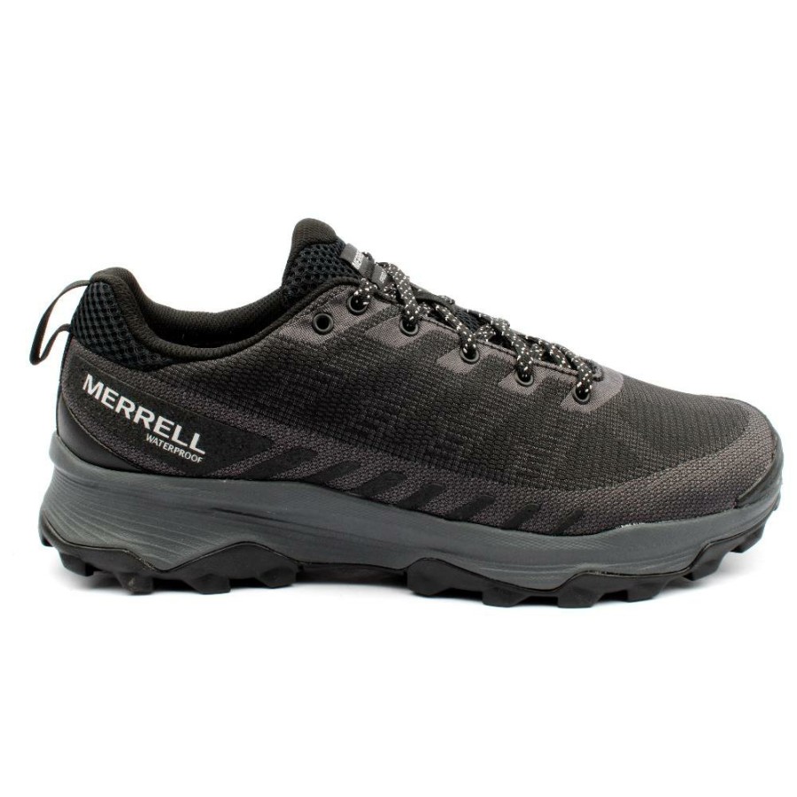 Men Merrell | J036997 Speed Laced Shoe - Black/Grey