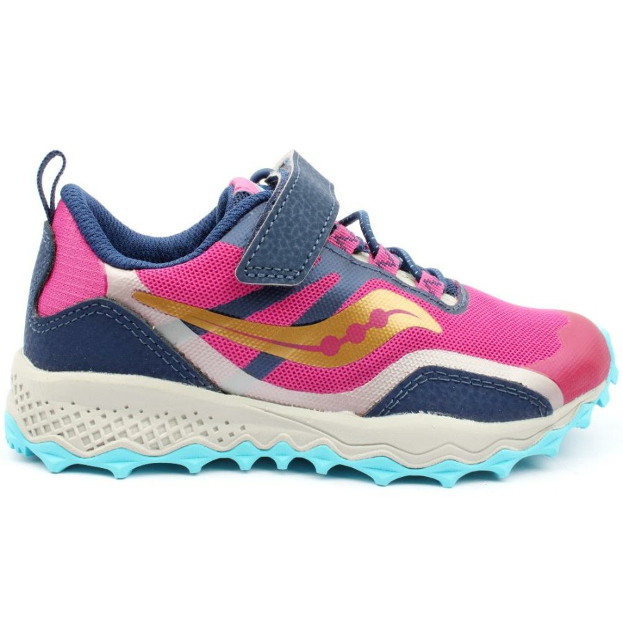 Kids Saucony | Sk166102 Junior Trainer - Navy Pink