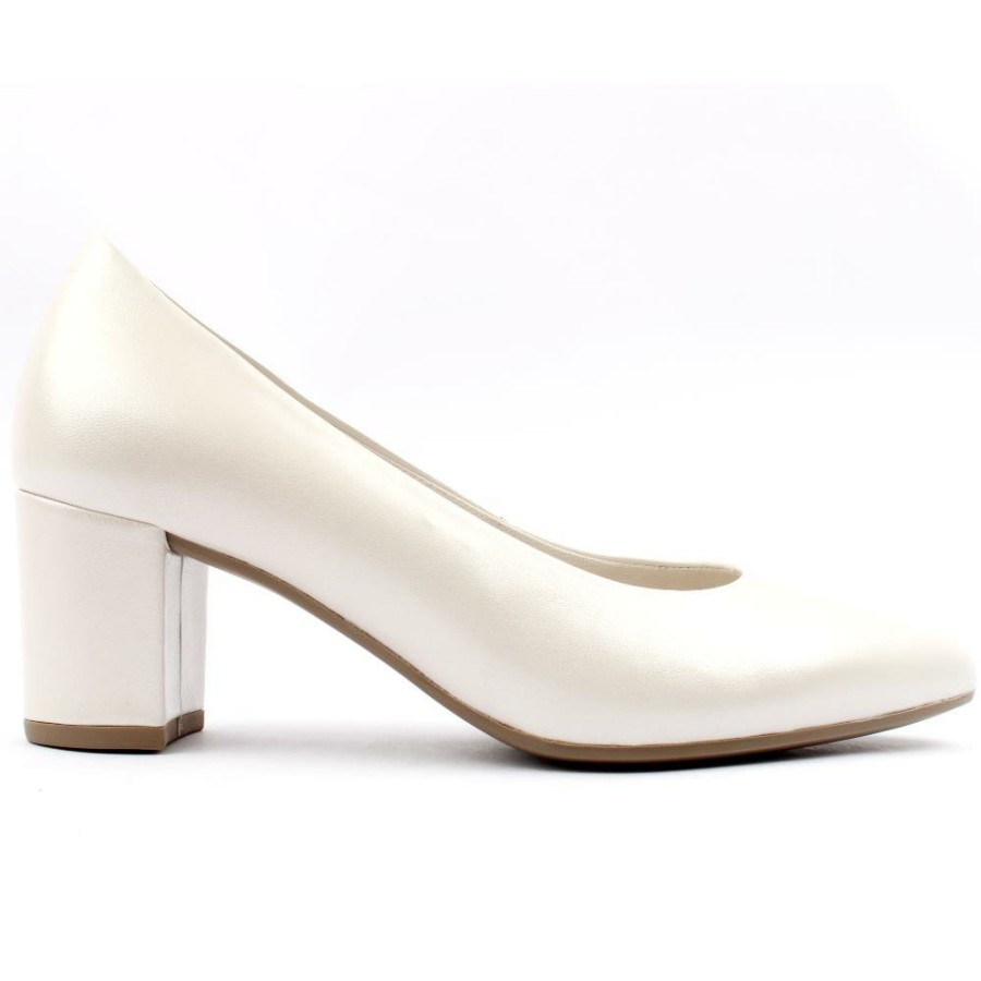 Women Gabor | Gab450 Court Shoe - Ice White