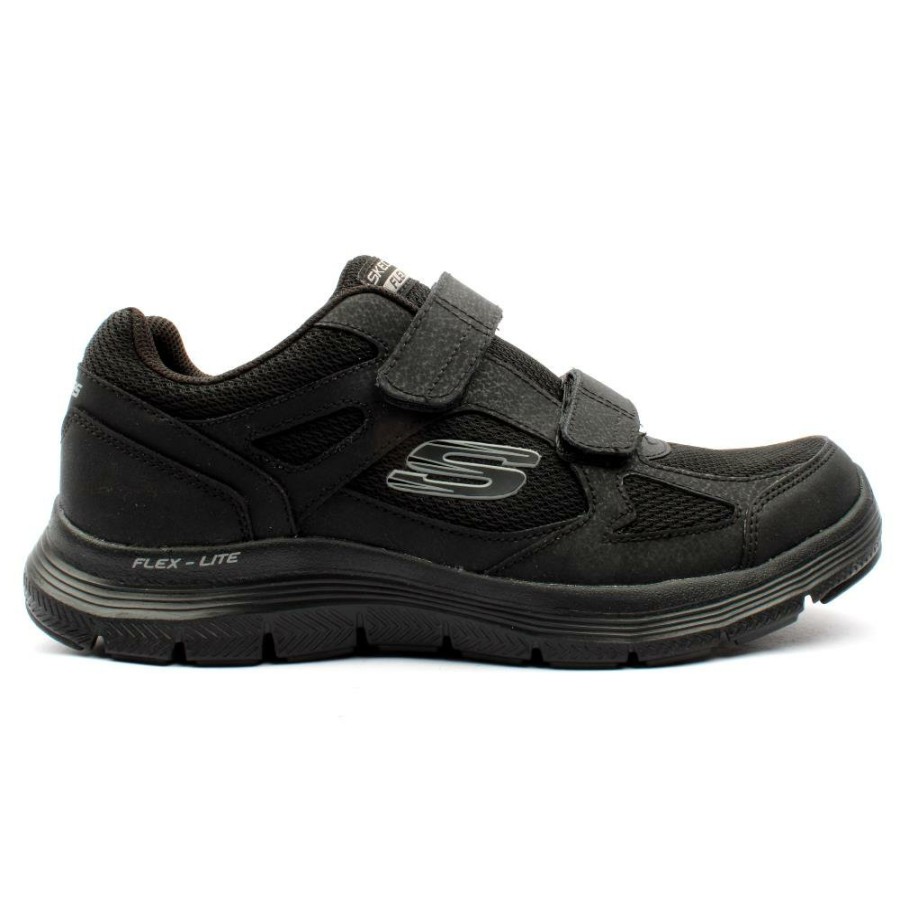 Men Skechers | 232578 Velcro Shoe - Black Black