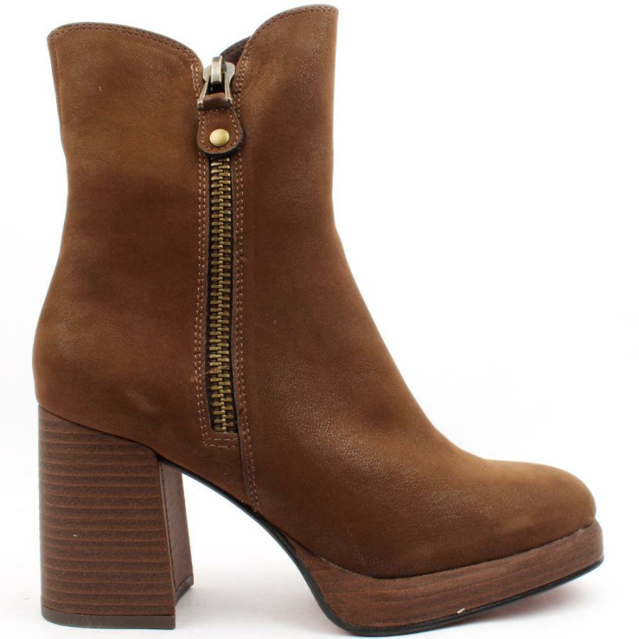 Women Marco Tozzi | 25344 Chunky Boot - Tansuede