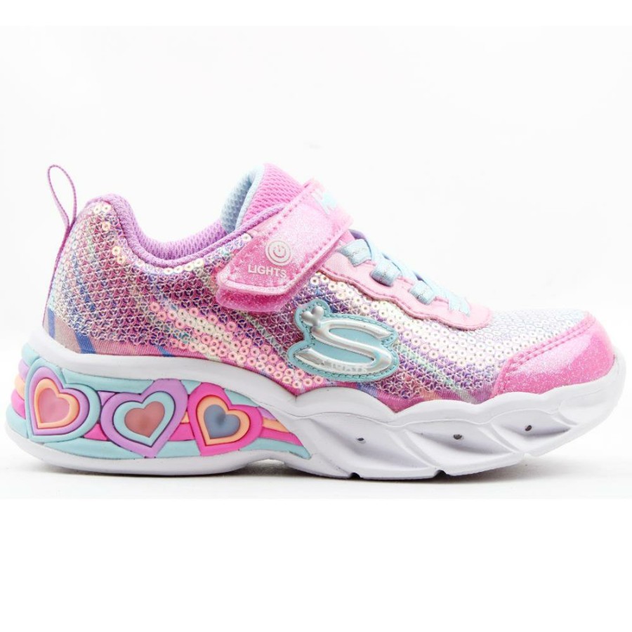 Kids Skechers | 302313L Junior Runner - Pink Multi