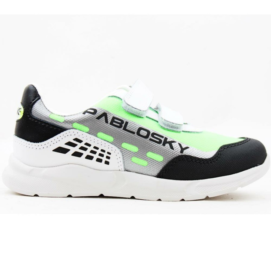 Kids Pablosky | Velcro 291495 Runner - Black Green