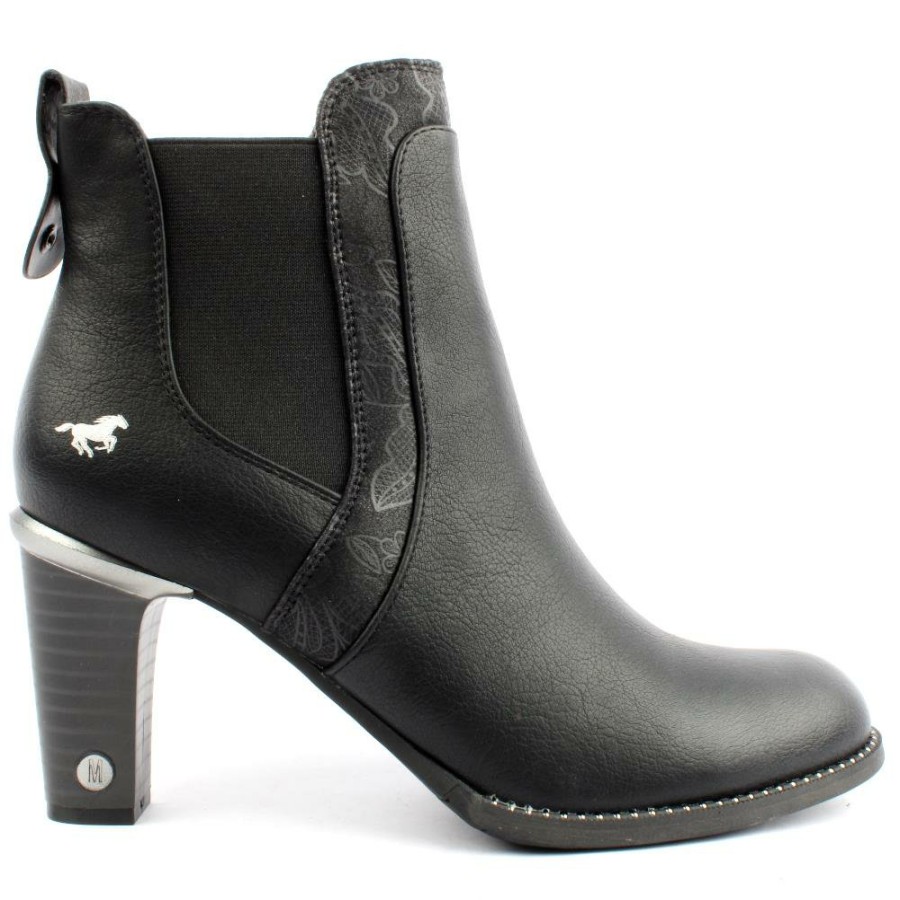 Women Mustang | 1470503 Ankle Boot - Black