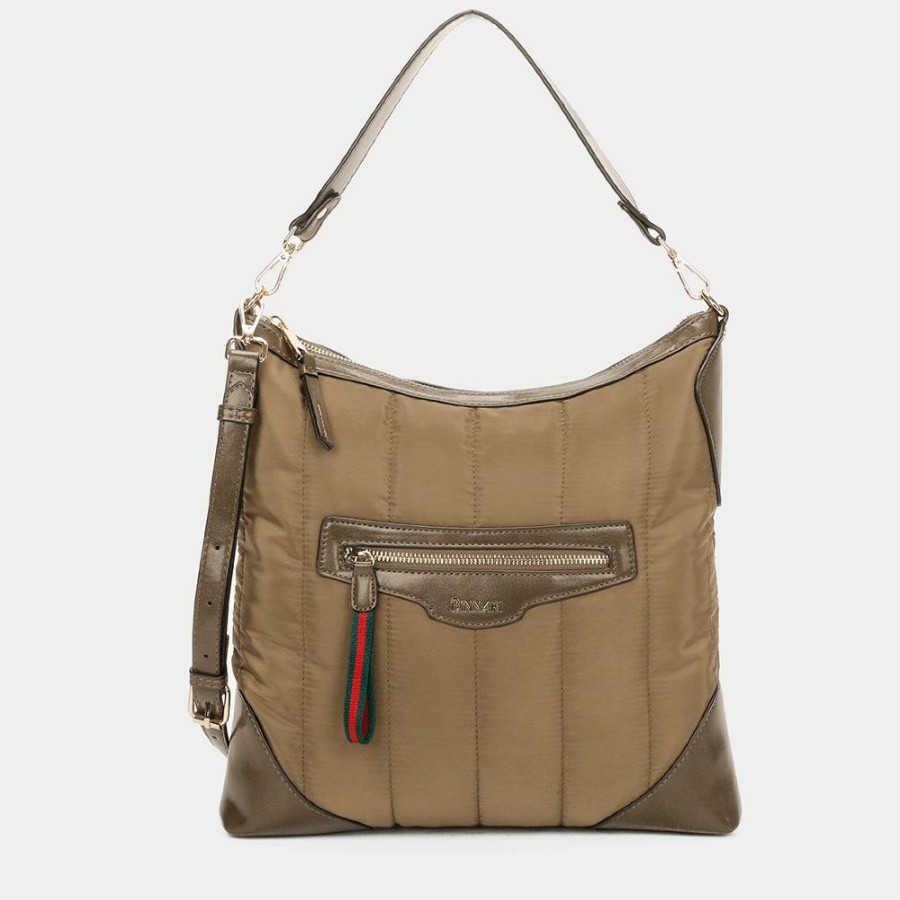 Accessories & Christmas Gift Ideas Binnari Handbags | Binnari 19941 Vittoria Handbag - Taupe