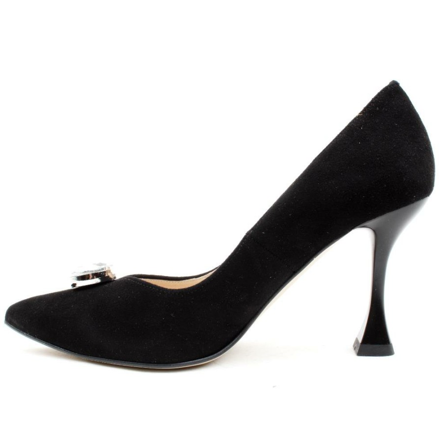 Women Emis | 7975 106 Court Shoe - Black Suede