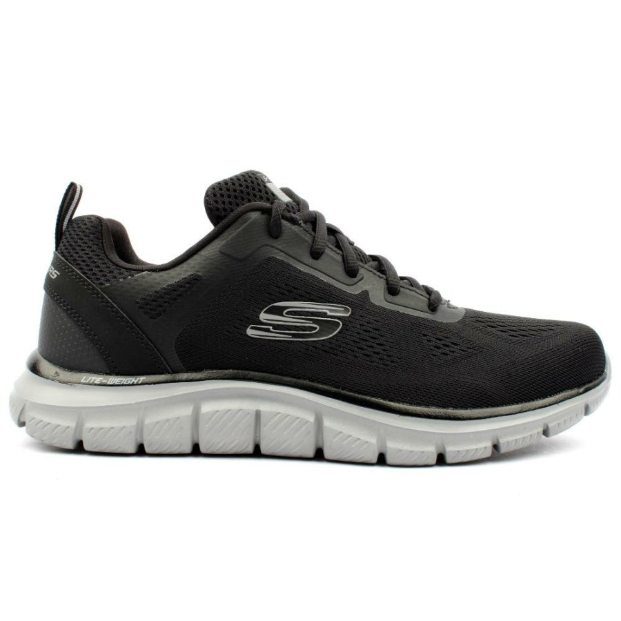 Men Skechers | 232698 Track Shoe - Black/Grey