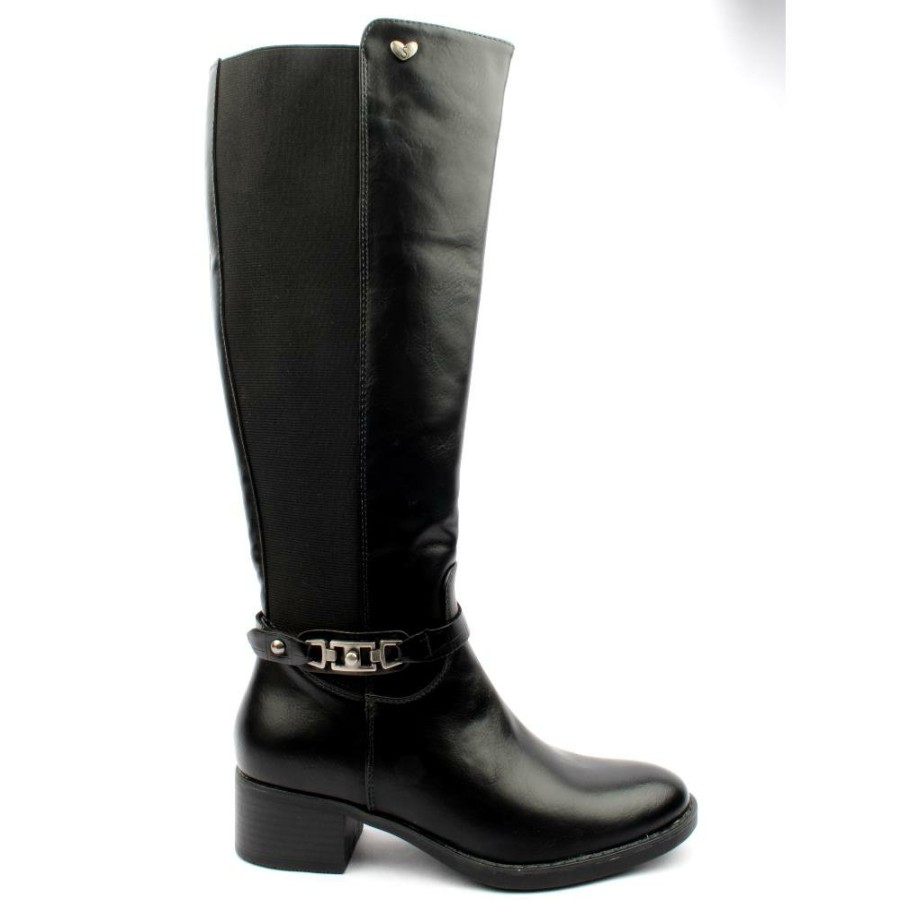 Women Susst | Sammy 23 Flat Knee Boot - Black