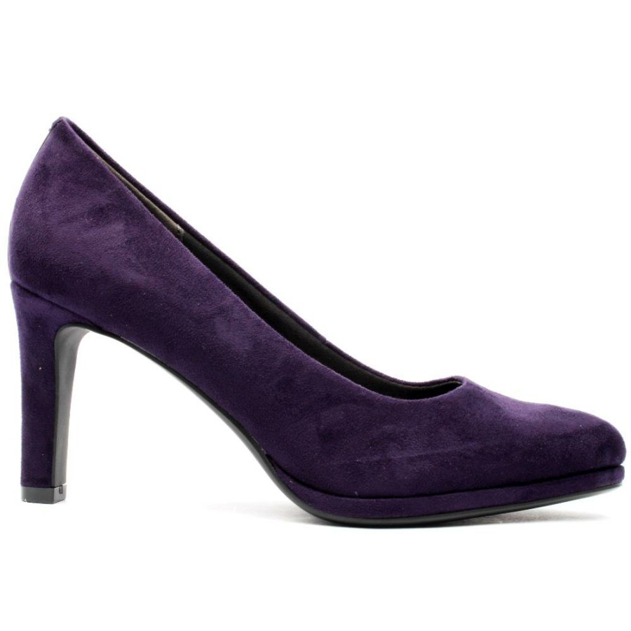 Women Tamaris | 22438 Court Shoe - Purple Suede