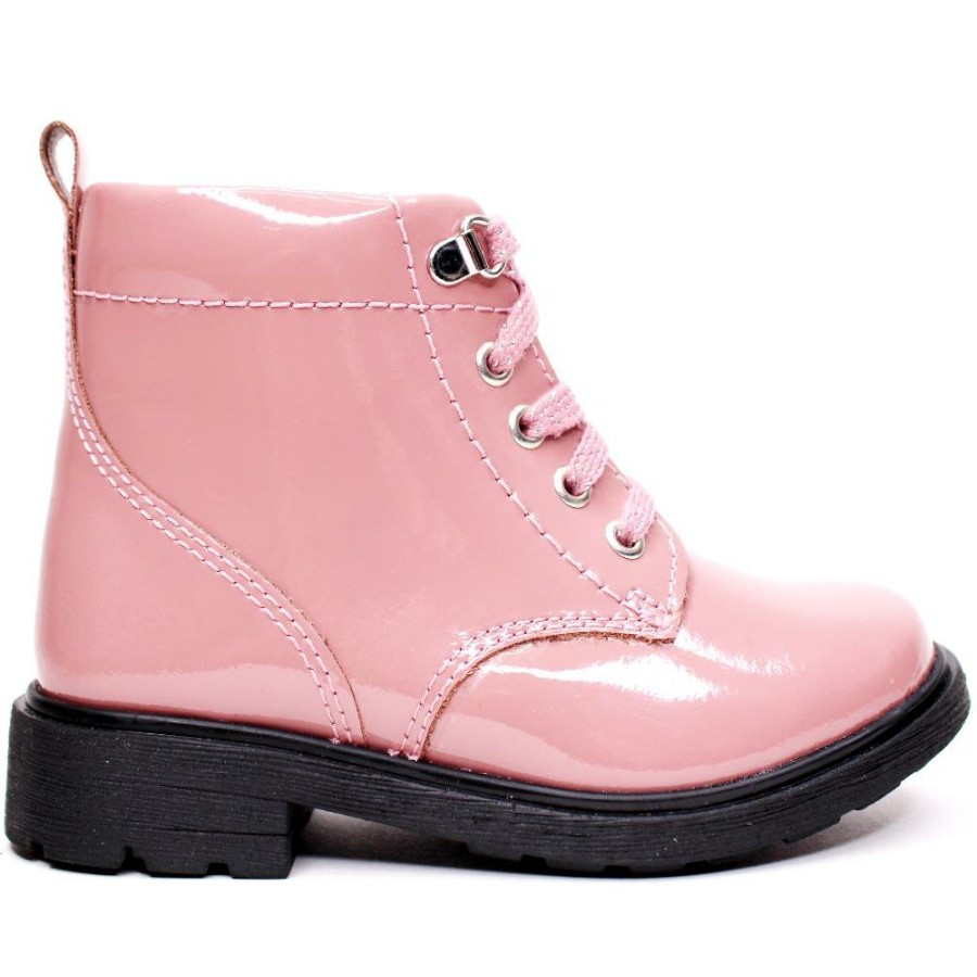 Kids Clarks | Astrol Lace K Laced Boot - Pink Patent F