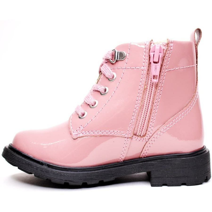 Kids Clarks | Astrol Lace K Laced Boot - Pink Patent F