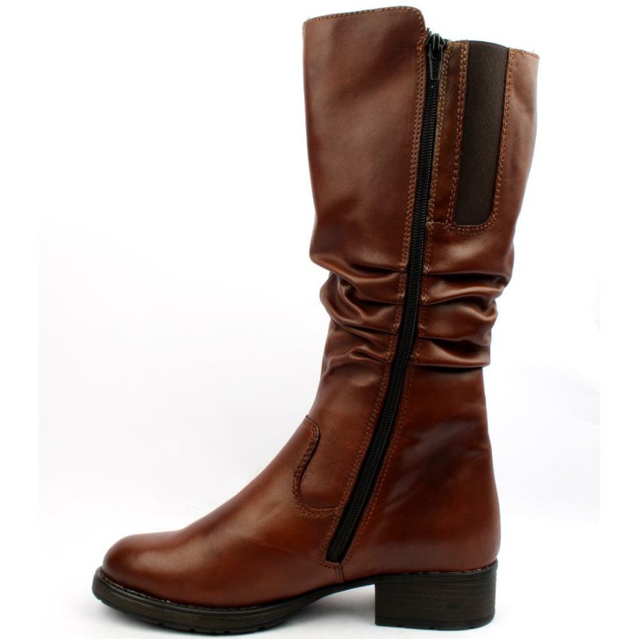 Women Rieker | Z9563 Knee High Boot - Chestnut