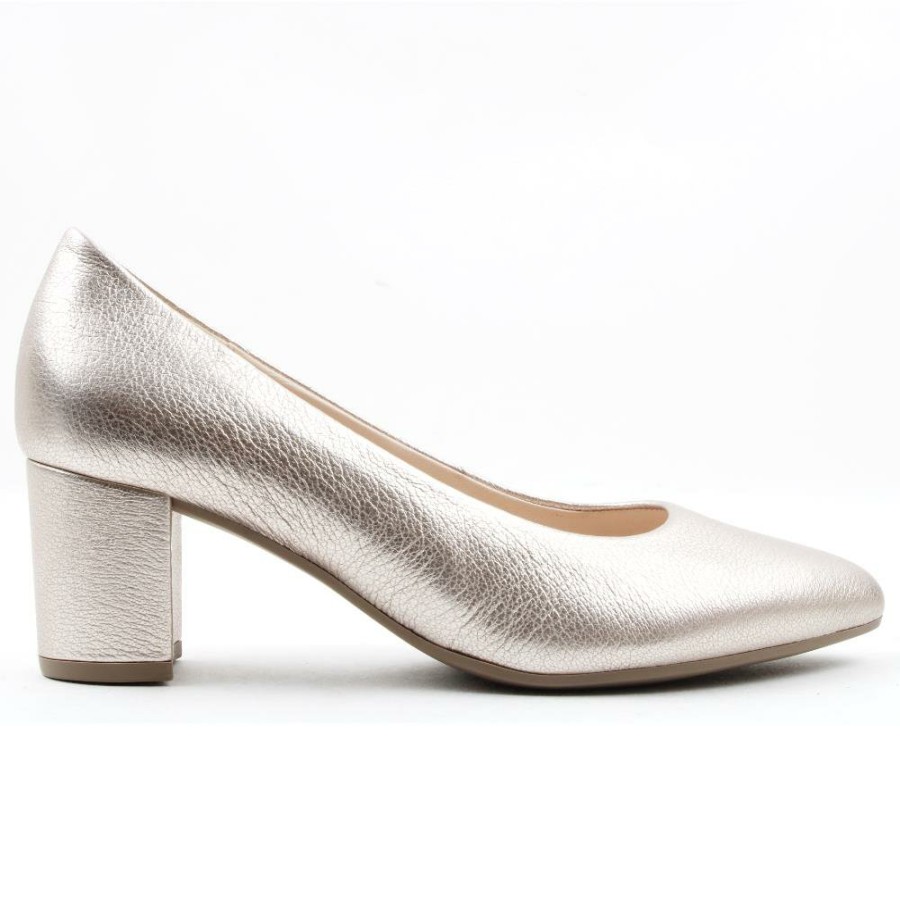 Women Gabor | Gab450 Court Shoe - Gold