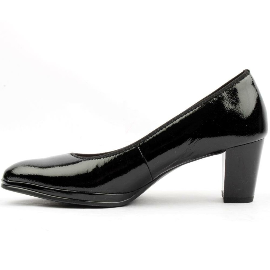 Women Ara | Jenny By Ara 23436 Court Shoe - Black Patent