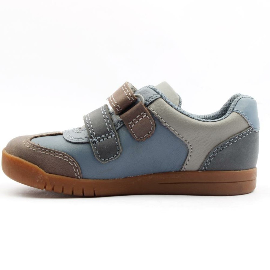 Kids Clarks | Denstripe T Shoe - Blue Multi G