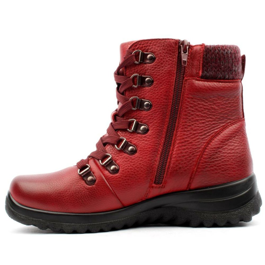 Women G Comfort | Gcomfort 10174 Laced Boot - Burgundy