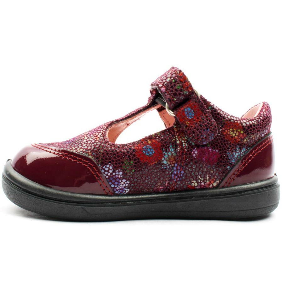 Kids Ricosta | 2600802 T Bar Shoe - Burgundy Patent