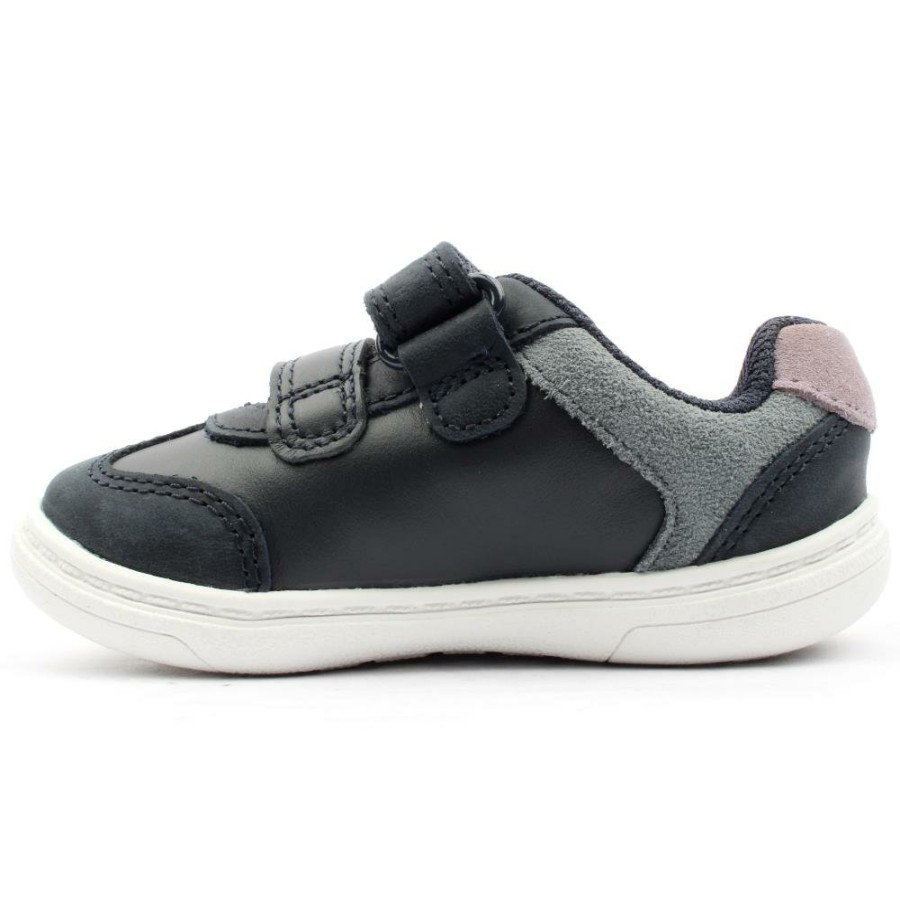 Kids Clarks | Flash Band T Junior Shoe - Navy Leather H