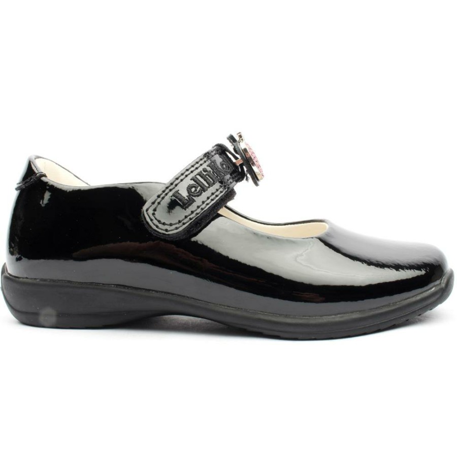 Kids Lelli Kelly | Lk8715 Strap Shoe - Black Patent