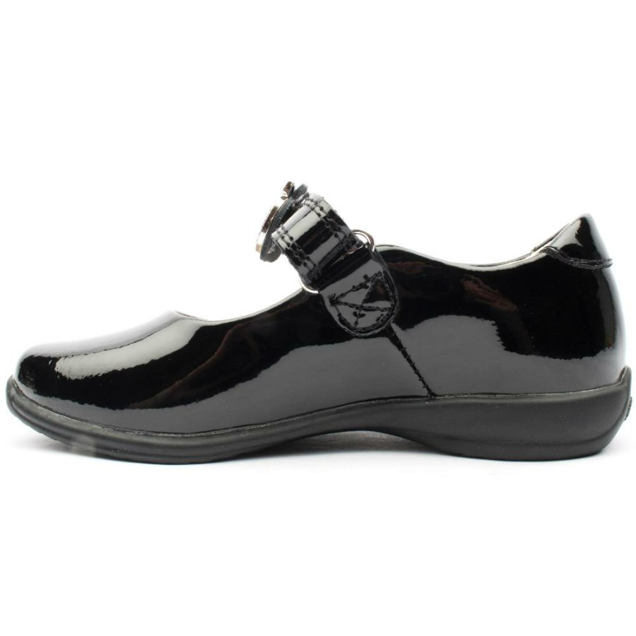 Kids Lelli Kelly | Lk8715 Strap Shoe - Black Patent