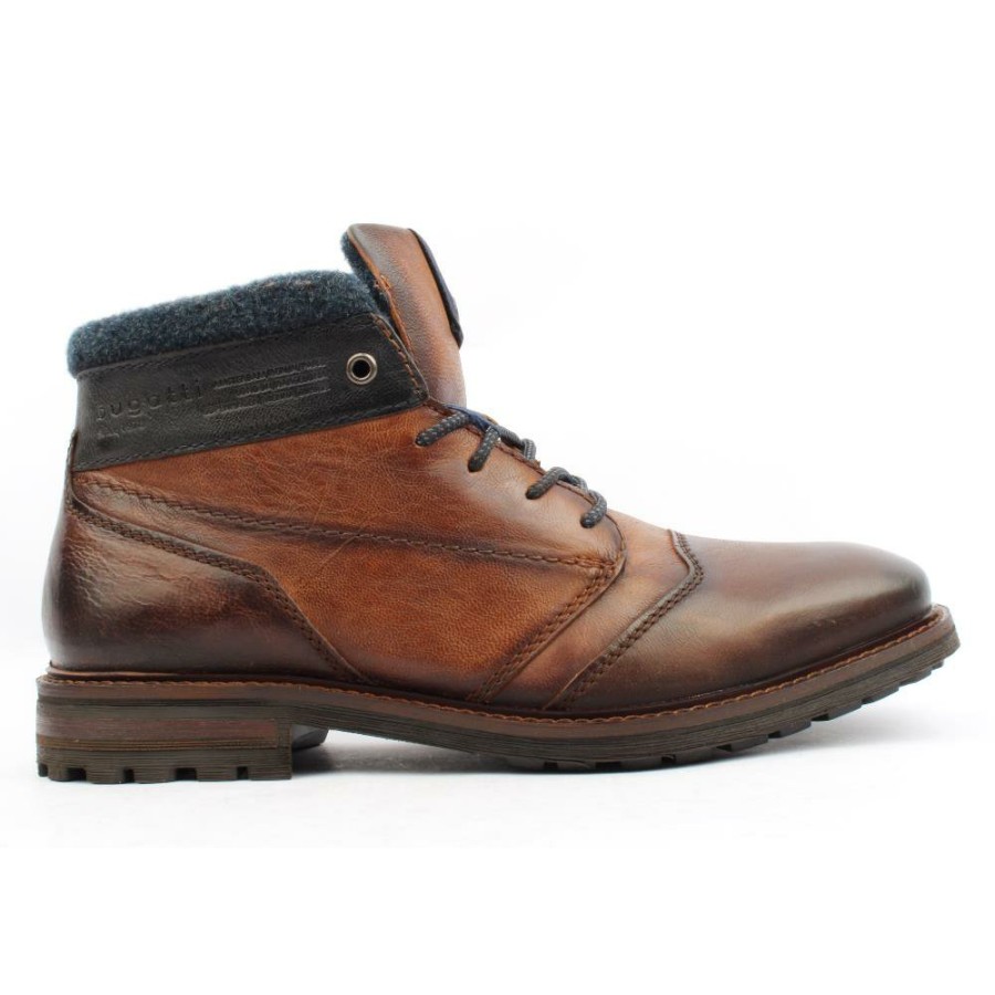 Men Bugatti | Acc34 Laced Boot - Brown