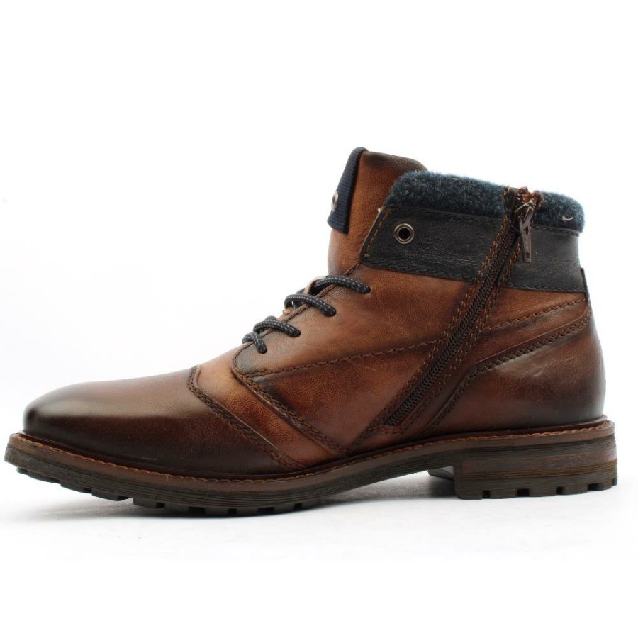 Men Bugatti | Acc34 Laced Boot - Brown