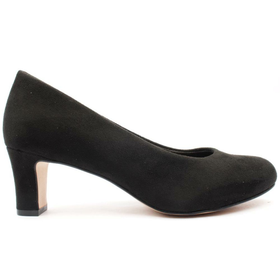 Women Jana | 22470 Court Shoe - Black Suede