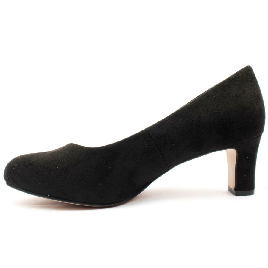 Women Jana | 22470 Court Shoe - Black Suede