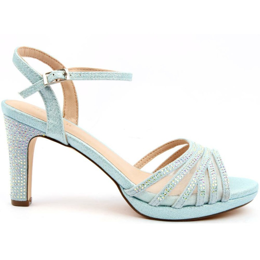 Women Menbur | 23872 Heeled Sandal - Blue