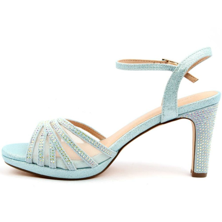 Women Menbur | 23872 Heeled Sandal - Blue