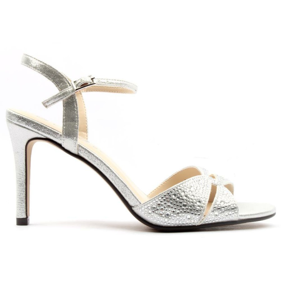 Women Lunar | Flr052Nara Heeled Sandal - Silver