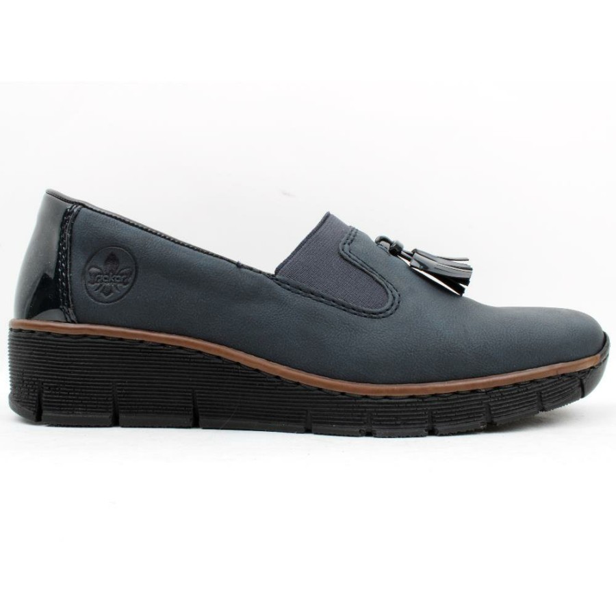 Women Rieker | 53751 Toggle Shoe - Navy