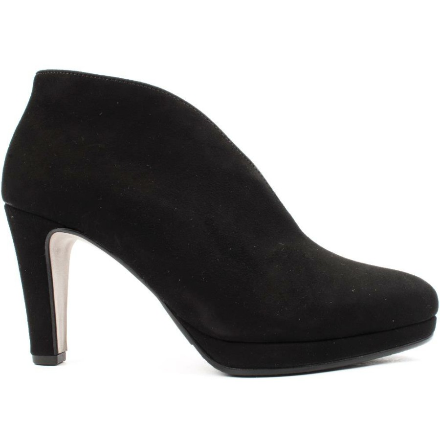 Women Gabor | 35771 Shoe Boot - Black Suede