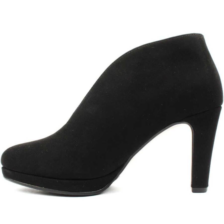 Women Gabor | 35771 Shoe Boot - Black Suede