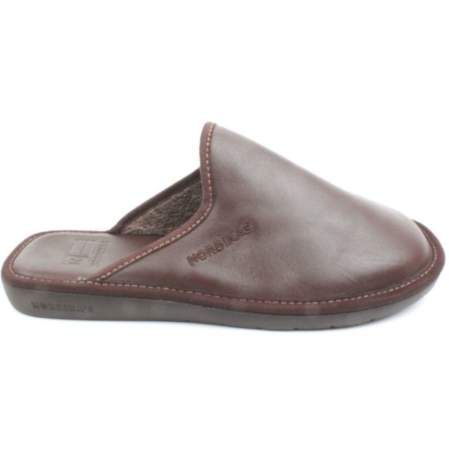 Men Nordika | Mens Slipper 131 - Brown