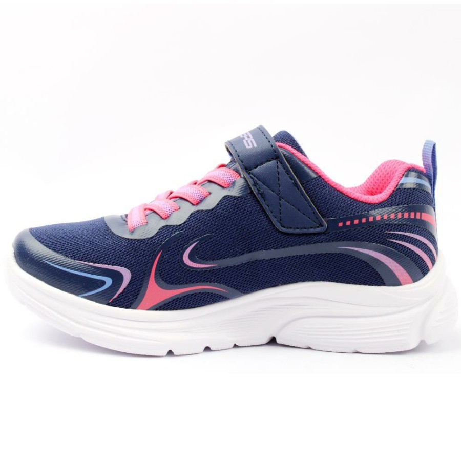 Kids Skechers | 303520L Junior Trainer - Navy Multi