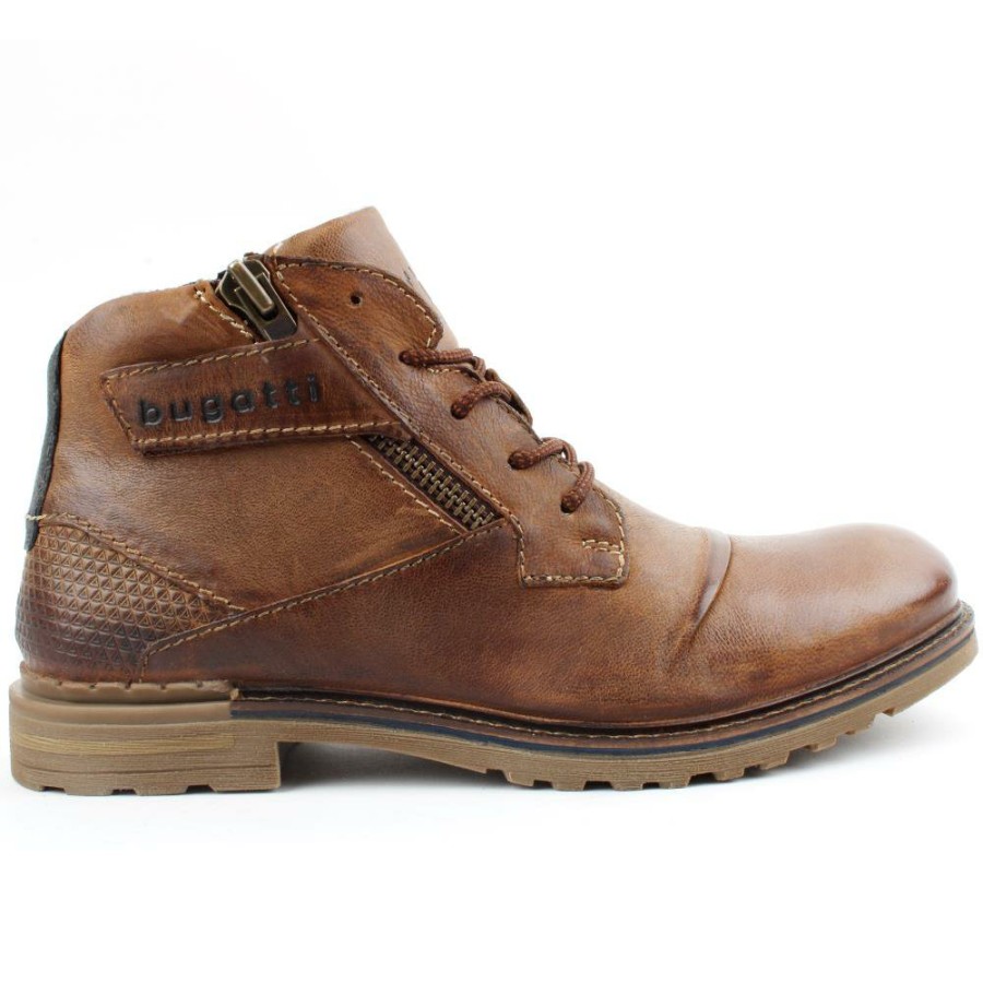 Men Bugatti | A0U34 Laced Boot - Tan