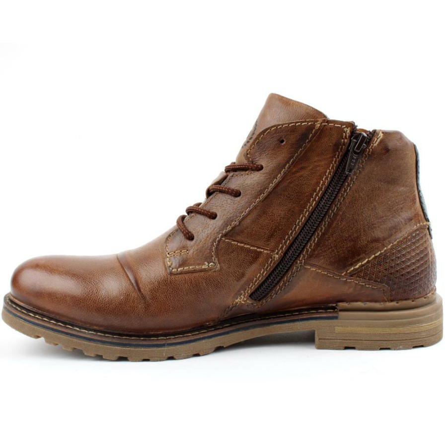 Men Bugatti | A0U34 Laced Boot - Tan