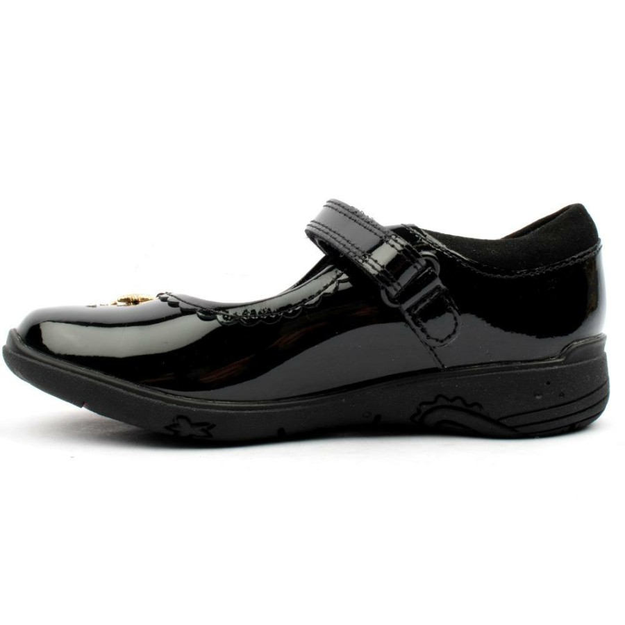 Kids Clarks | Relda Sea K Strap Shoe - Black Patent F