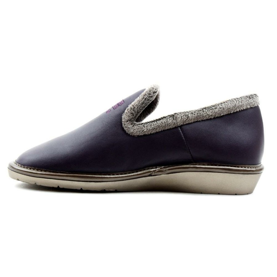 Women Nordika | 305Leather Slipper - Purple/Grey