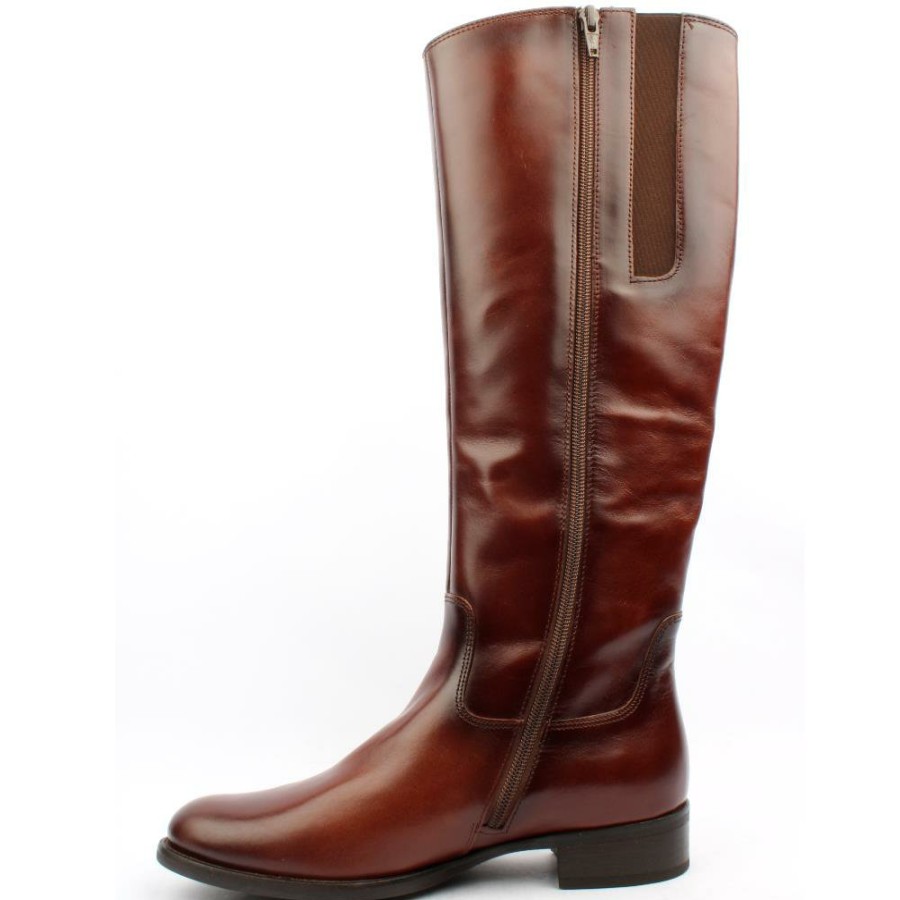 Women Gabor | 31649 Knee High Boot - Tan Leather