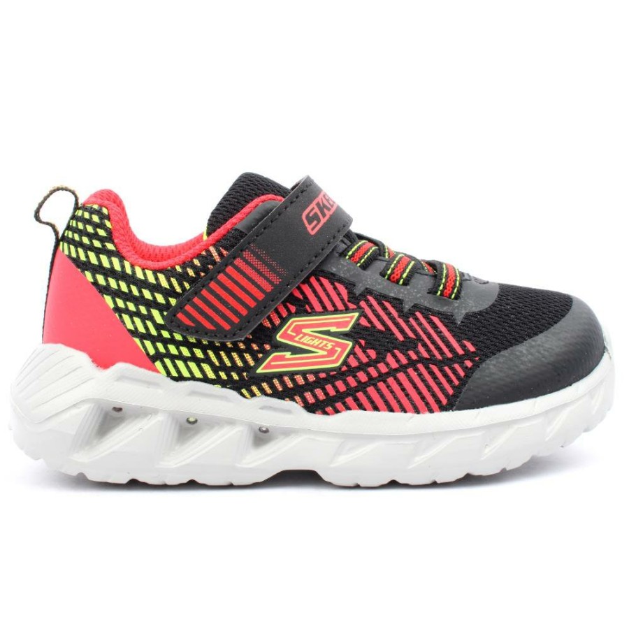 Kids Skechers | 401506N Junior Trainer - Black/Red