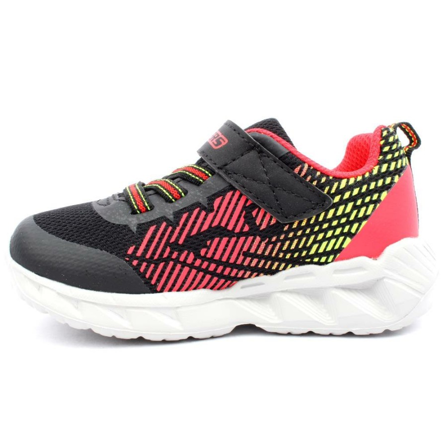 Kids Skechers | 401506N Junior Trainer - Black/Red