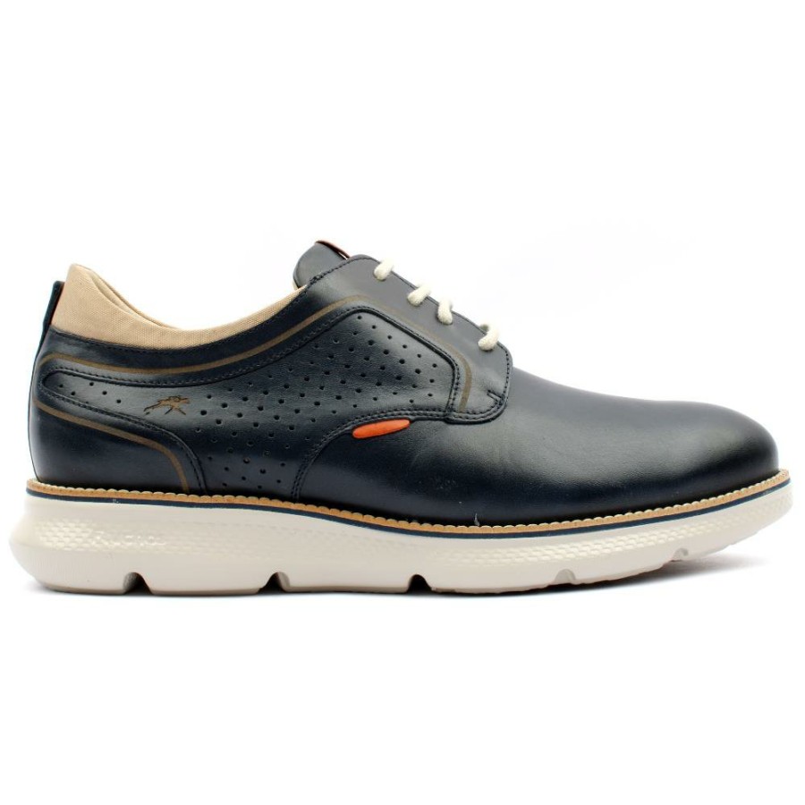 Men Fluchos | Mens Tie Shoe F1435 - Navy