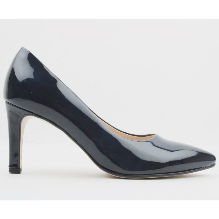 Women Gabor | Gab380 Court Shoe - Navy Patent