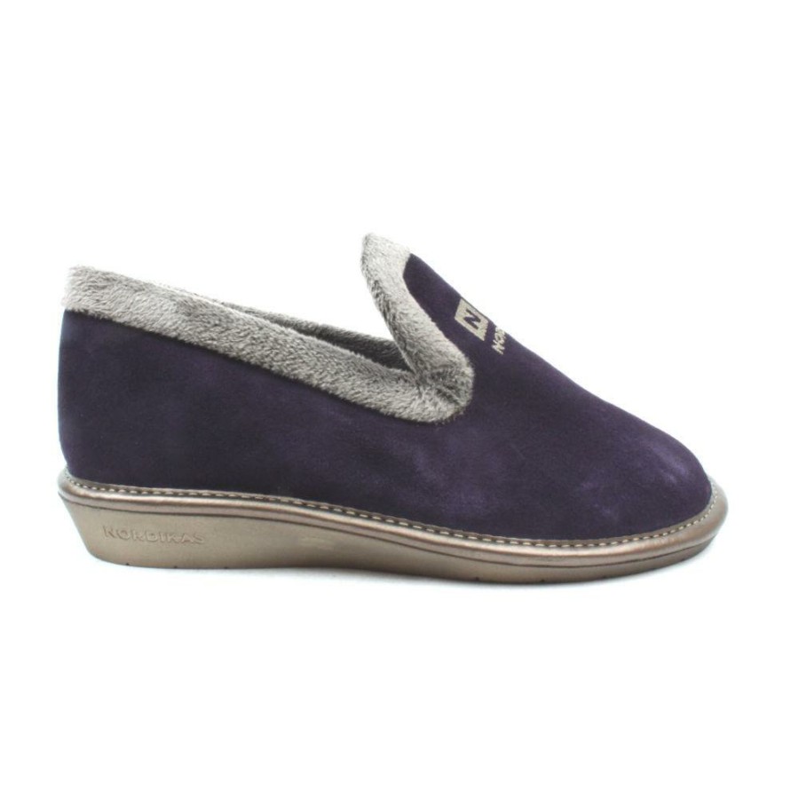 Women Nordika | 305 Suede Slipper - Purple/Grey