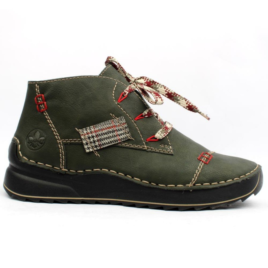 Women Rieker | 51534 Laced Boot - Dark Green