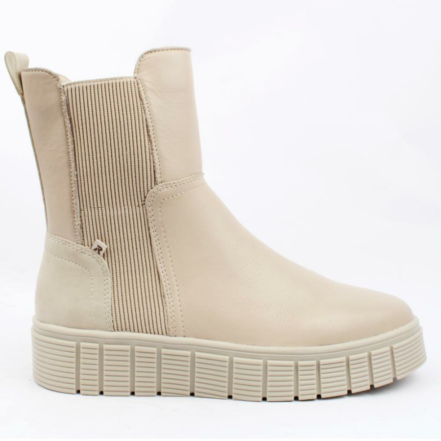 Women Rieker | W1062 Gusset Boot - Beige