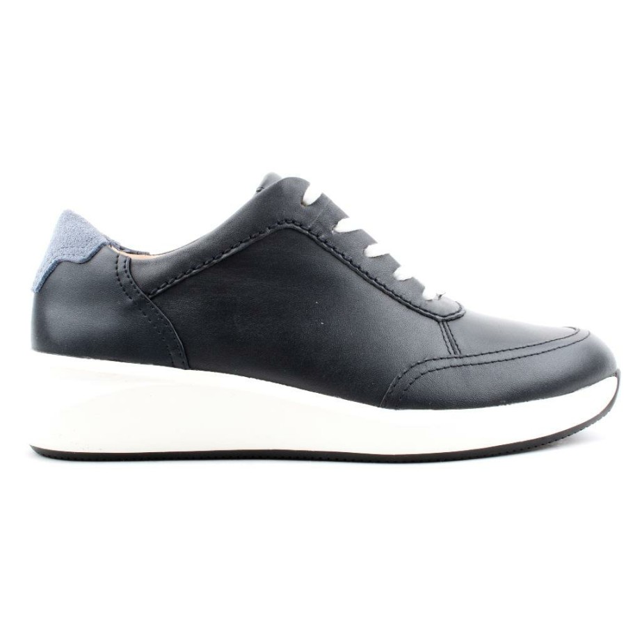 Women Clarks | Unriomix Laced Shoe - Navy D