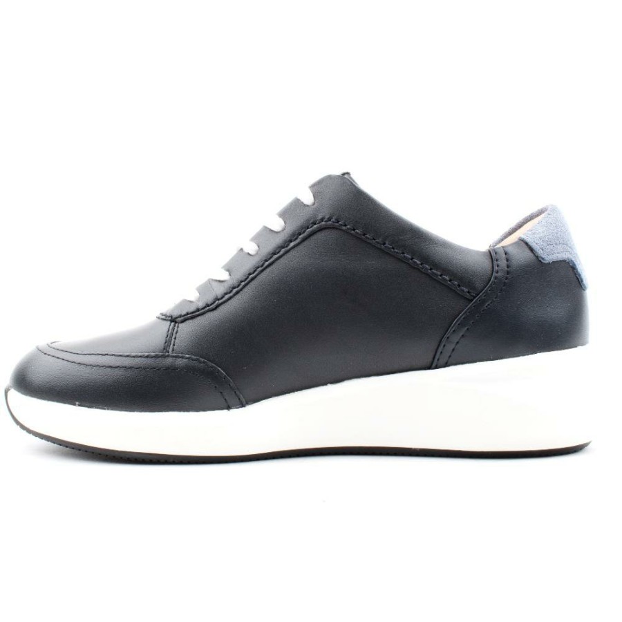 Women Clarks | Unriomix Laced Shoe - Navy D